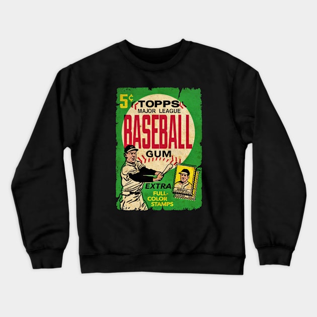 VINTAGE BASEBALL - TOPPS CARDS FULL COLOR STAMPS Crewneck Sweatshirt by kedaiadon